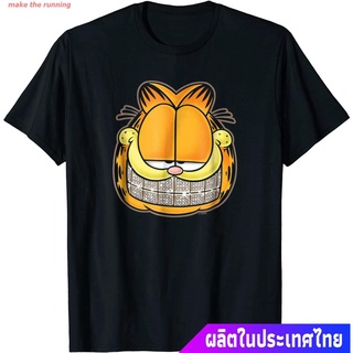 เสื้อยืดผ้าฝ้ายพิมพ์ลายขายดี make the running Garfieldเสื้อยืดลำลอง Garfield Nice Grill T Shirt Garfield Popular T-shirt