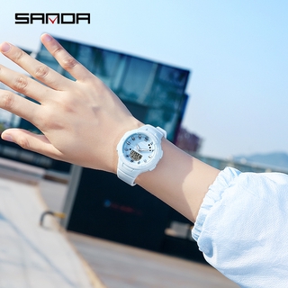 ภาพขนาดย่อของภาพหน้าปกสินค้าSANDA นาฬิกาข้อมือดิจิทัล กันน้ำ หรูหรา อเนกประสงค์ สำหรับผู้หญิง จากร้าน sanda.th บน Shopee