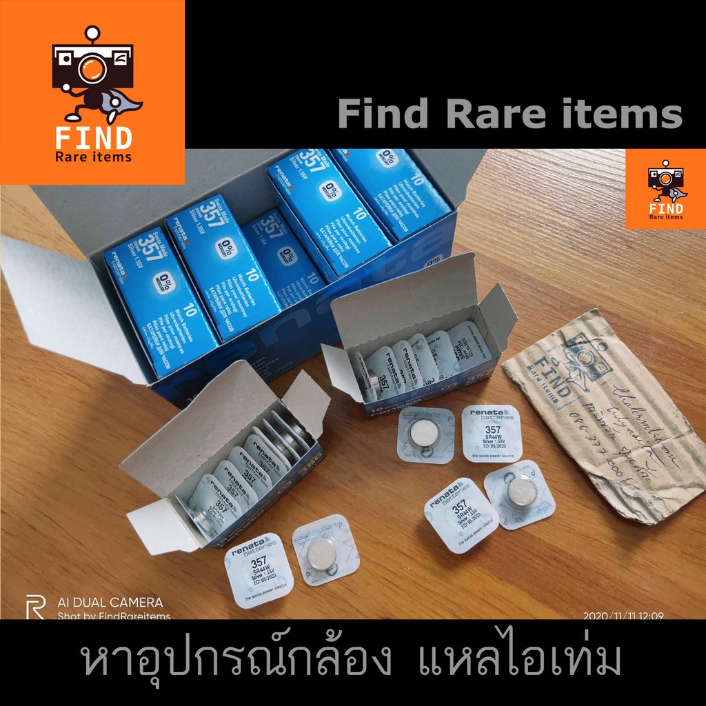 sr44-ถ่านกล้องฟิล์ม-ถ่าน-sr44-renata-1-55v-silver-battery-357-ถ่านกระดุม-ถ่านนาฬิกา-ของแท้-sr44w