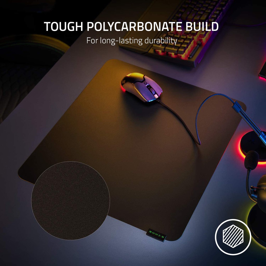 ภาพสินค้าRazer Sphex V3 Hard Gaming Mouse Mat Ultra-Thin Form Factor Tough Polycarbonate Build Adhesive Base (แผ่นรองเมาส์) จากร้าน razer.official.store บน Shopee ภาพที่ 5