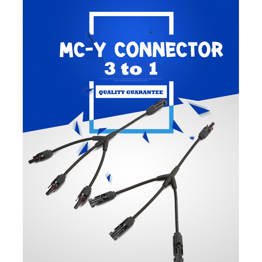 ภาพหน้าปกสินค้า1 คู่ MCY MC-Y MC Y MC4 3 ออก 1 connector ข้อต่อ สายไฟ Solar Cell โซล่าเซลล์ Premium Quality ข้อต่อคู่ แผงโซล่าเซลล์