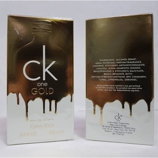 Calvin Klein CK One Gold Eau De Toilette 100ml. พร้อมกล่อง แท้ 100% ปีผลิตใหม่