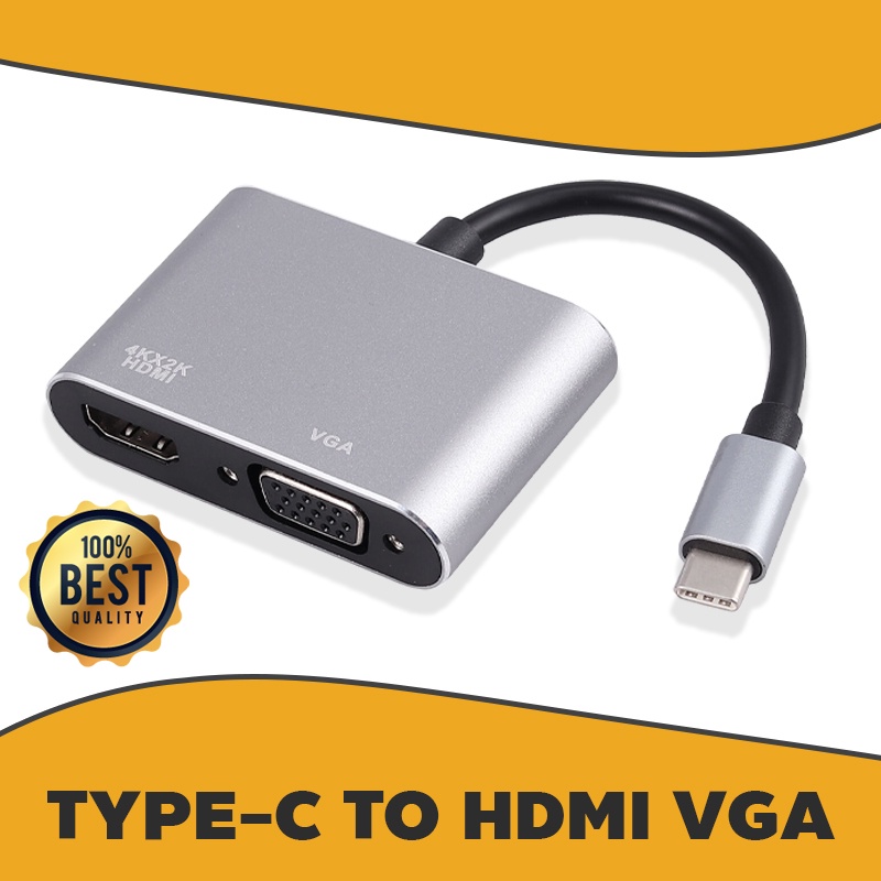 USB C To Hdmi Adapter USB 3.1 Type C To Vga Hdmi 4K UHD Converter Port