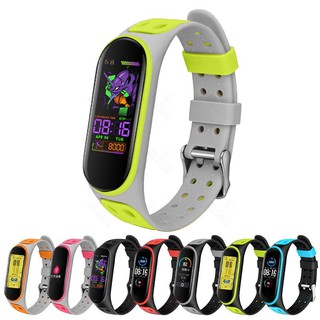 Sport Mi Band 7 5 6 4 3 สายรัดข้อมือ สําหรับ Xiaomi Mi Band 7 อุปกรณ์เสริมซิลิโคน สําหรับ Miband 7 3 4 Smart Watch Mi Band 4 สาย