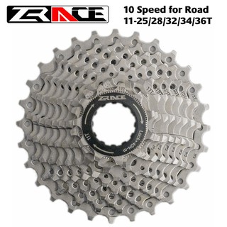 ZRACE ชุดเฟืองหลัง 10 ความเร็ว ล้อหลังจักรยาน 11-25T/28T/32T/34T/36T สำหรับจักรยานเสือภูเขา จักรยานเสือหมอบ