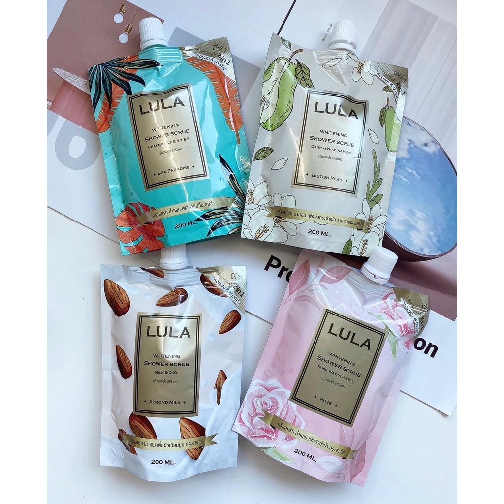 พร้อมส่ง-lula-whitening-shower-scrub-ลูล่า-ไวท์เทนนิ่ง-ชาวเวอร์-สครับ-ครีมอาบน้ำ-บรรจุ-200-มล