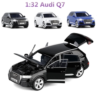 1:32 Audi Q7 ยานพาหนะรถยนต์รุ่นเสียงแสงรถเก็บของเล่นรถ Diecast Vehicles Car Model