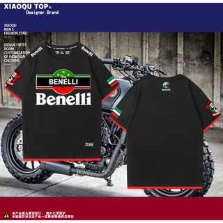 เสื้อยืดผู้ชาย benelli Benelli มอเตอร์ไซค์คู่รักเสื้อยืดแขนสั้นผู้ชายและผู้หญิงผ้าฝ้ายครึ่งแขน S-5XL