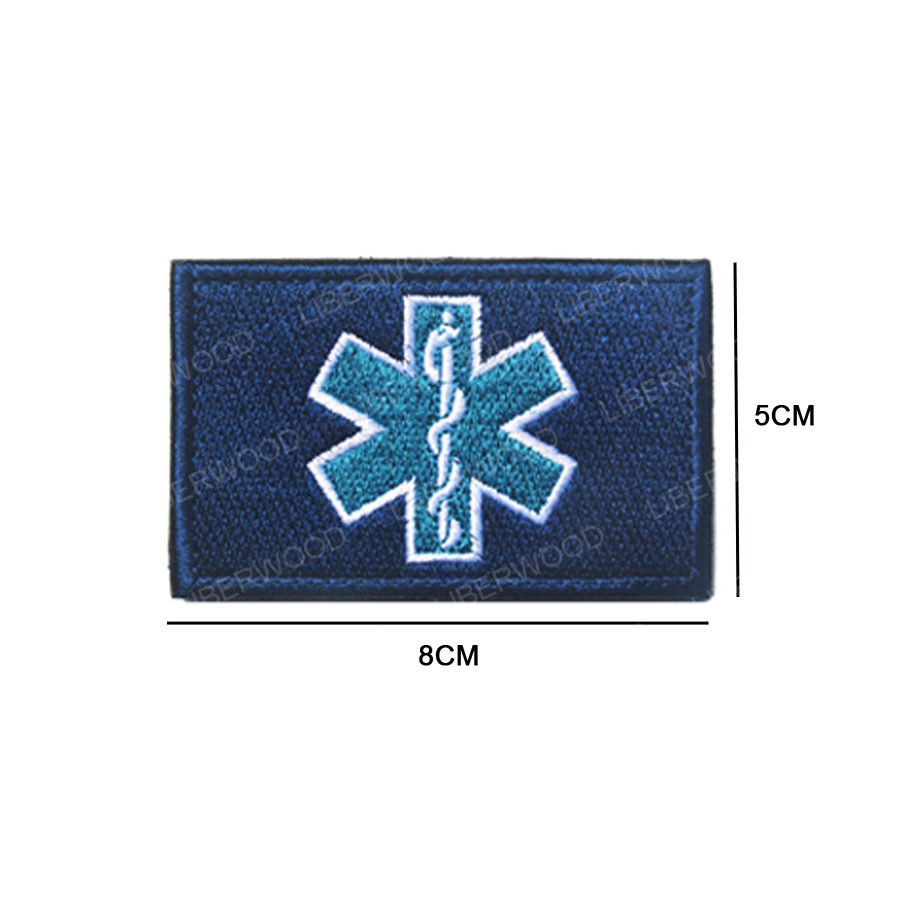 ภาพสินค้าParamedic EMT Heartbeat EMS Star of Life USA flag Emergency Rescue PATCH SAR MED Medic Medical patch Badge Appliques จากร้าน ak47patch.th บน Shopee ภาพที่ 4