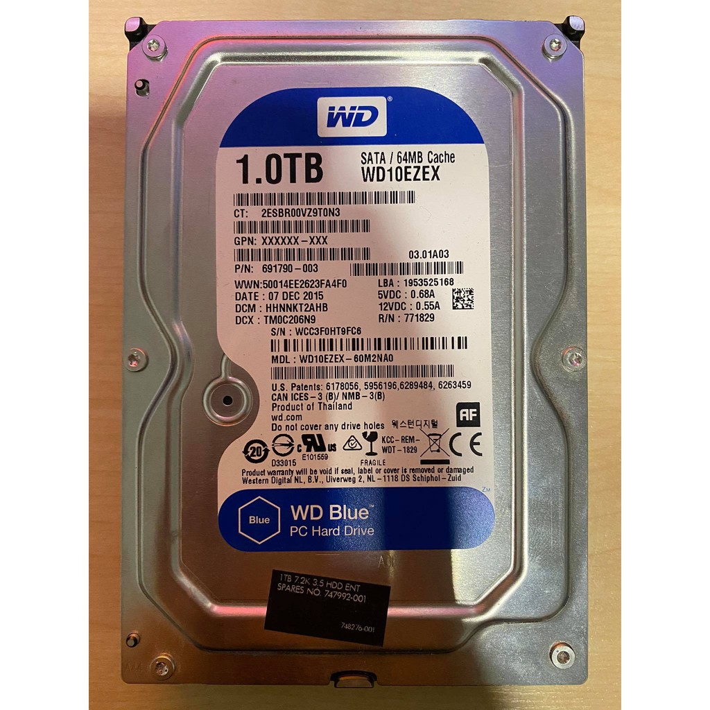 preferred1-tb-3-5-hdd-ฮาร์ดดิสก์-3-5-นิ้ว-hard-disk-1tb-wd-blue-sata-iii-wd10ezex-ไม่-bad-ไม่สี-ใช้งานปกติ