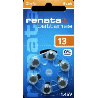 ภาพหน้าปกสินค้า(ถ่านหูฟัง/6ก้อน) ถ่าน renata ZA13/PR48 (1.45V) 0%HG ที่เกี่ยวข้อง