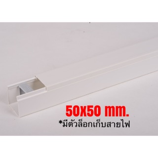 รางเก็บสายไฟ รางทรังกิ้ง 50x50mm. ยาว 2 เมตร Leetech MT5050