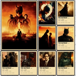 โปสเตอร์กระดาษคราฟท์ ลาย The Batman สไตล์วินเทจ สําหรับตกแต่งผนังบ้าน บาร์