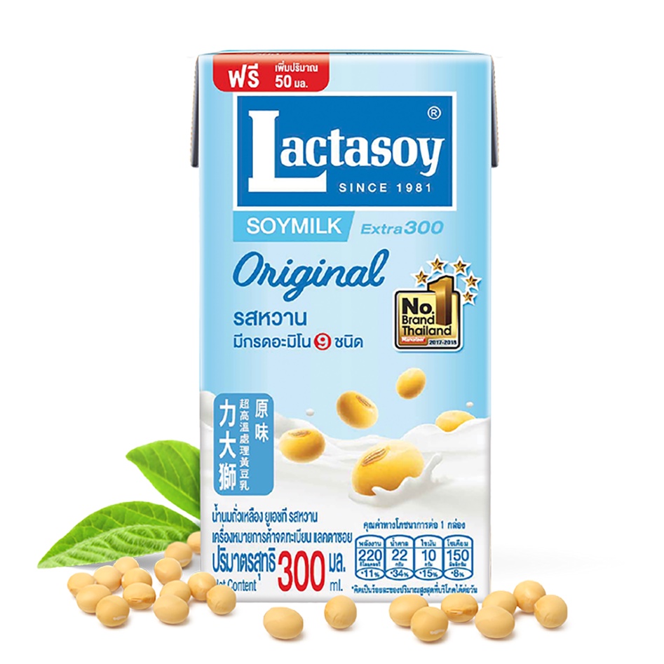 ส่งฟรี-x-3-ลัง-lactasoy-แลคตาซอย-นมถั่วเหลือง-ยูเอชที-รสหวาน-300มล-ยกลัง-3-ลัง-รวม-108กล่อง