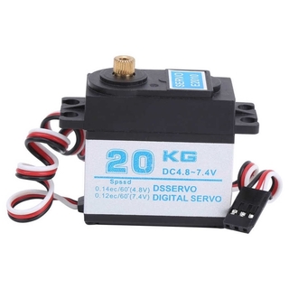 สำหรับ 1/8 1/10 ขนาดรีโมทคอนโทรลรถ 20KG Metal Gear RC Digital Servo แรงบิดสูง