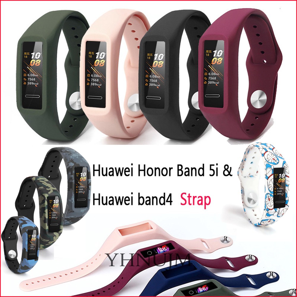 ภาพหน้าปกสินค้าสายนาฬกาข้อมือ ชนิดซิลิโคน เคส สำหรับ huawei Band 4 สาย honor band 5i watch band