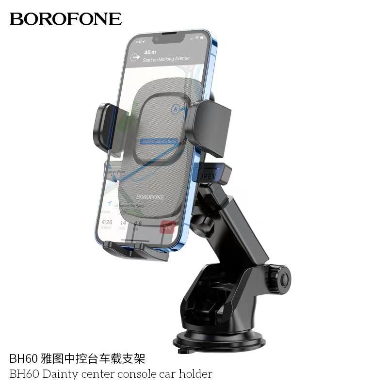 borofone-bh60-ขาตั้งมือถือ-ติดได้ทั้งกระจก-และ-คอนโซน-ขาตั้งมือถือในรถ-car-holder-สำหรับโทรศัพท์มือถือ4-5-7นิ้ว-พร้อมส่ง