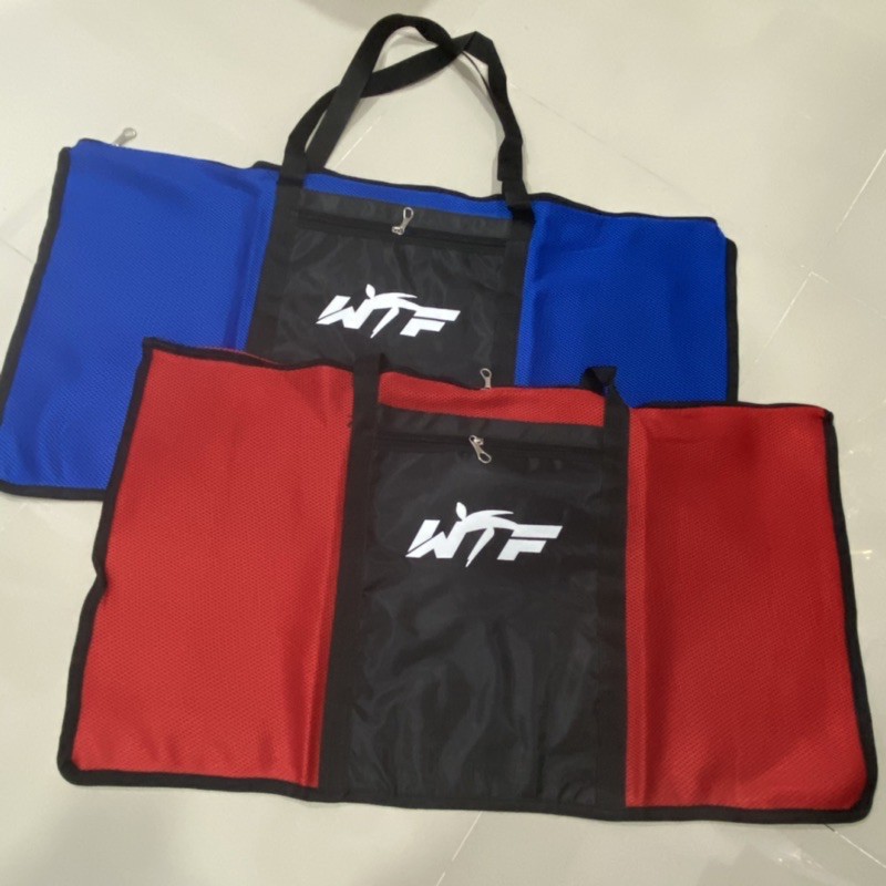 ภาพหน้าปกสินค้าC18 กระเป๋าตาข่าย 2ชั้น ใส่อุปกรณ์เทควันโด Taekwondo Bag for Protector sets Chest Guard Head Gear จากร้าน ellenwowor บน Shopee