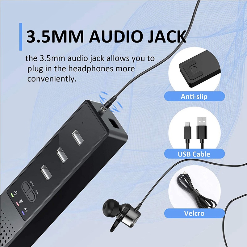 3-in-1-ลําโพงคอมพิวเตอร์-พร้อมไมโครโฟน-และฮับ-usb-ลําโพงประชุม-pc-ไมค์-สําหรับการประชุมทางวิดีโอ