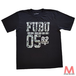 เสื้อสีขาว - Fubu ลายพรางพิมพ์เสื้อยืด