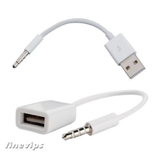 2 in 1 3.5 mm AUX Jack to USB 2.0 Male / Female Port อะแดปเตอร์แปลงสายเคเบิ้ล 0.15 ม.