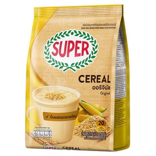 (20 ซอง) Super Instant Cereal Beverage Powder ซุปเปอร์ เครื่องดื่มธัญญาหารสำเร็จรูปชนิดผง รสออริจินัล 500 กรัม