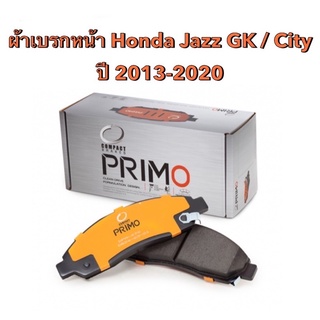 ผ้าเบรกหน้า Compact primo  สำหรับรถ Honda รุ่น City Jazz Gk ปี 2013-2020  &lt;ส่งฟรี มีของพร้อมส่ง&gt;
