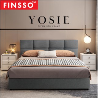💐FINSSO💐 : YOSIE Swiss Divan Solid Divan Bed Frame เตียง เตียงนอน ฐานเตียง+หัวเตียง คุณภาพดี