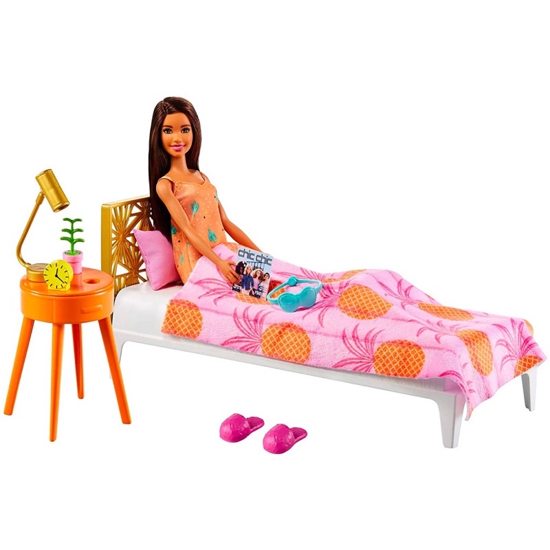 barbie-doll-and-bedroom-furniture-playset-ตุ๊กตาบาร์บี้-เฟอร์นิเจอร์ห้องนอน