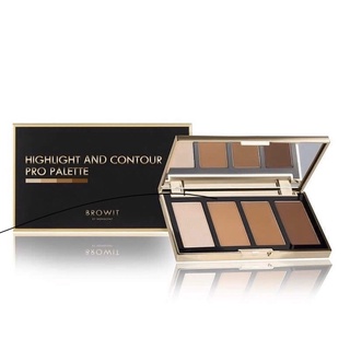 Browit By Nongchat Highlight and Contour Pro Palette (3.5gX4ช่อง) บราวอิท น้องฉัตร ไฮไลท์และคอนทัวร์