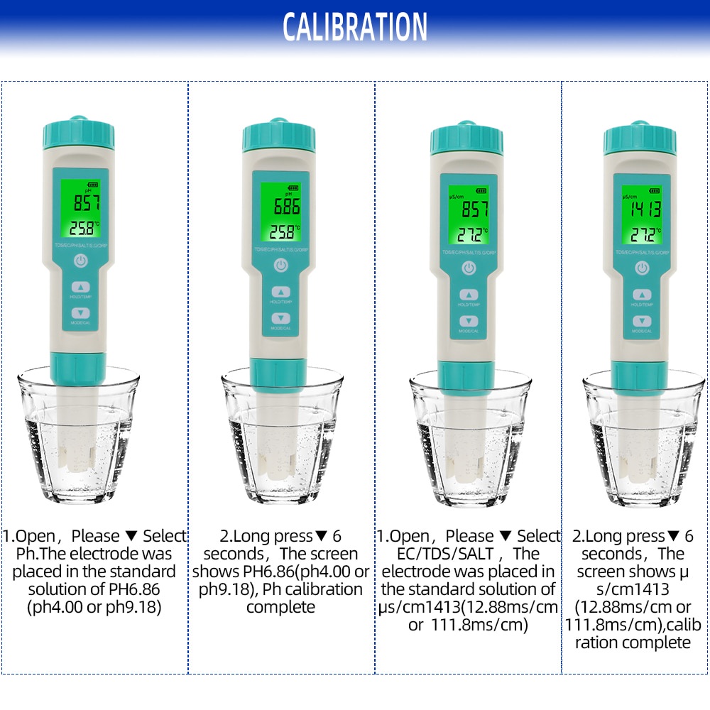 7in1-มาใหม่-เครื่องวัดวัดค่า-ph-tds-ec-orp-น้ำทะเล-salinity-อุณหภูมิ-เครื่องวัดความเค็ม-ph-meters-มีประกัน