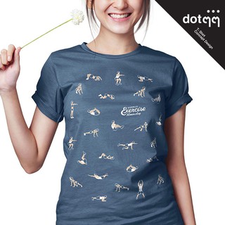 dotdotdot เสื้อยืดผู้หญิง รุ่น Concept Design ลาย Exercise (สีน้ำเงิน)