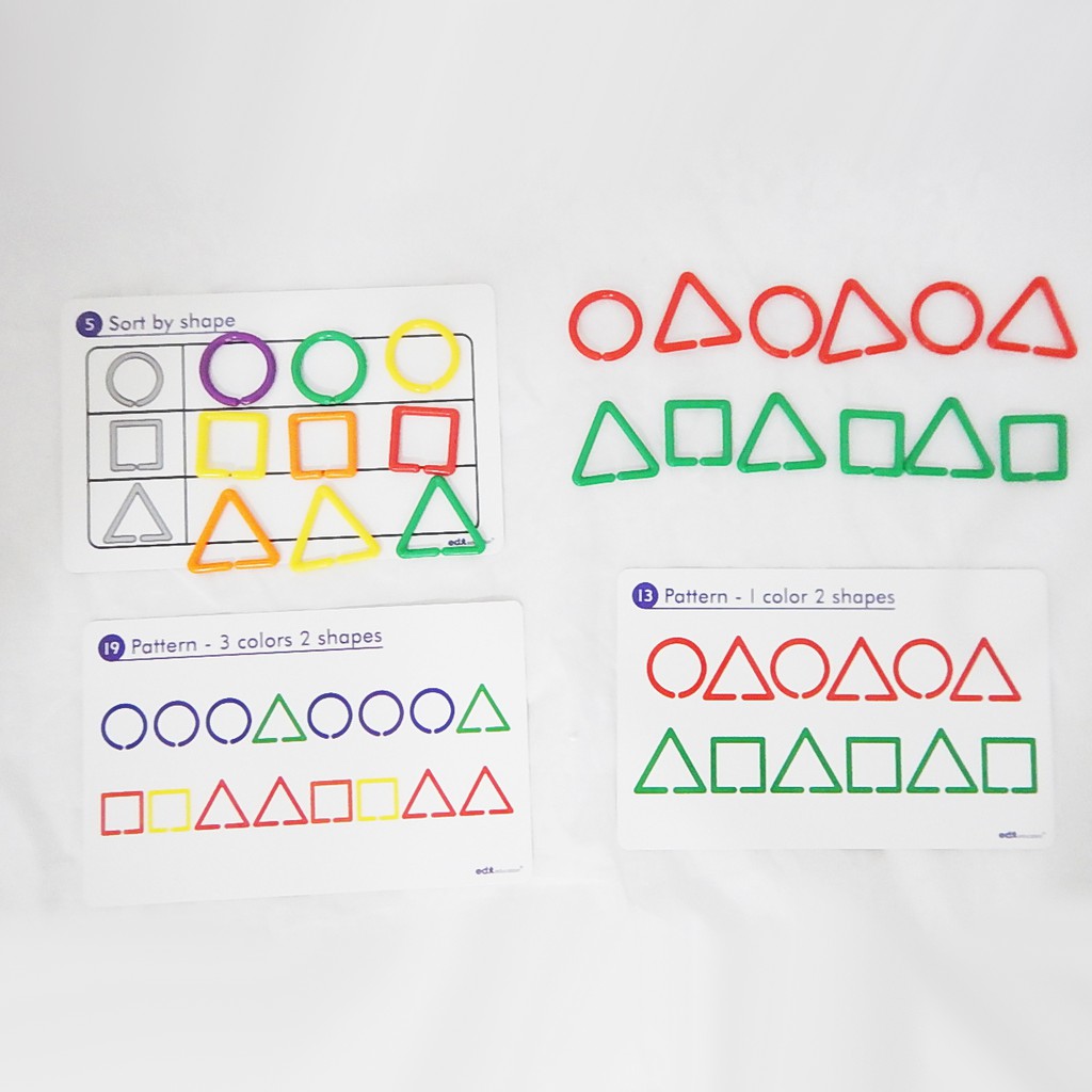 ชุดการร้อยแบบรูปเรขาคณิต (360 ชิ้น) (Shape Links Activity Set) | Shopee ...