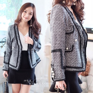 Glam Blazer with Pearl