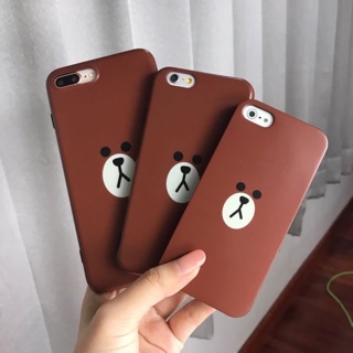 🍄หน้าบราวน์ 📱 i6,6s,6+,6s+,7,7+,8,8+,x,xs,xr,xsMax 💸140 บาท 🌿เคสยางนิ่มคลุมรอบ ผิวด้าน ขอบข้างหน้าสีดำ