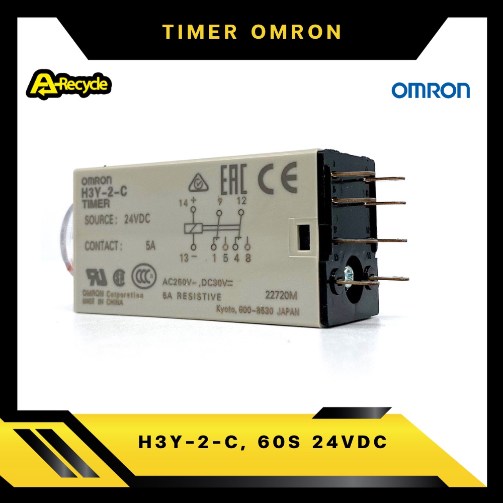 omron-h3y-2-c-60s-24vdc-timer-relay-omron-8-ขา