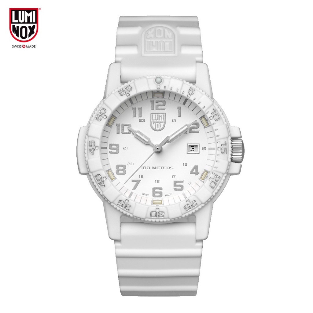 LUMINOX 0320シリーズ 0327 ホワイト クォーツ腕時計 Luminox นาฬิกาข้อมือ LEATHERBACK SEA TURTLE GIANT 0320 SERIES