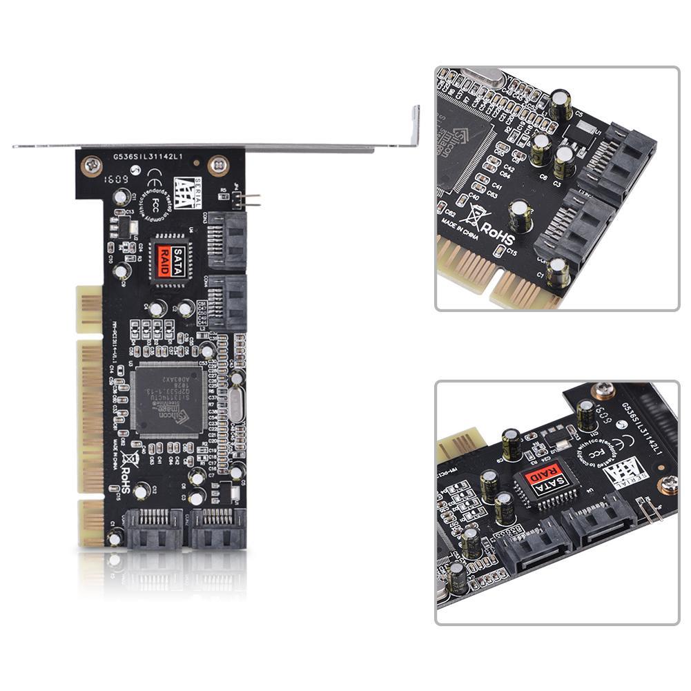 ภาพหน้าปกสินค้าSil3114 Internal PCI SATA Controller Card to Port 4 1 RAID 5 Gbps Chipset ซึ่งคุณอาจชอบราคาและรีวิวของสินค้านี้