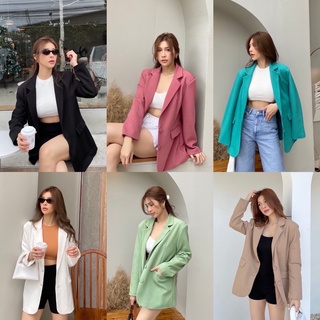 Blazersoclass blazer ผ้าหรูผ้าแพง สวยร้องกรี้ด10รอบ ผ้าตัวเองนี้ผ้าเกรดตัวtopเลยค่ะด้านในมีซับ มีติดตู้ไว้คือ💥พร้อมส่ง