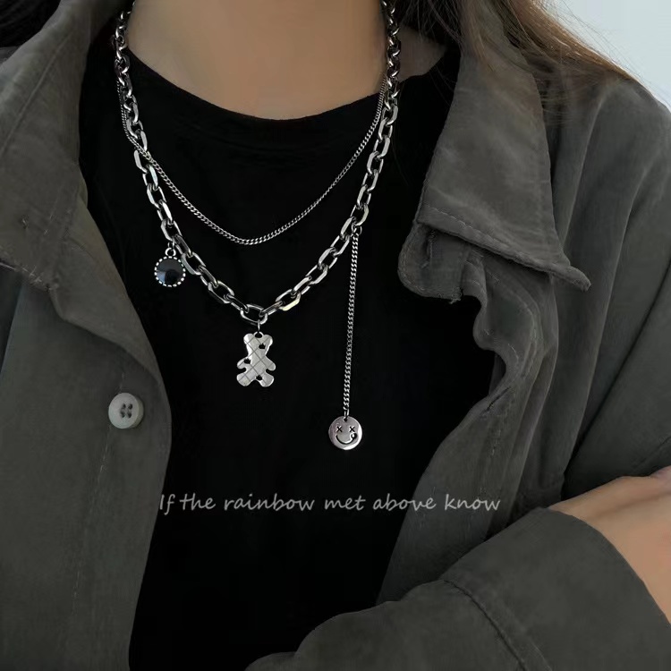 chunyuหมีสองชั้น-ins-ลมเย็นสร้อยคอหญิง-ins-hip-hop-โซ่กระดูกไหปลาร้าไม่ซีดจางป่าบุคลิกภาพที่เรียบง่ายสุทธิ-209
