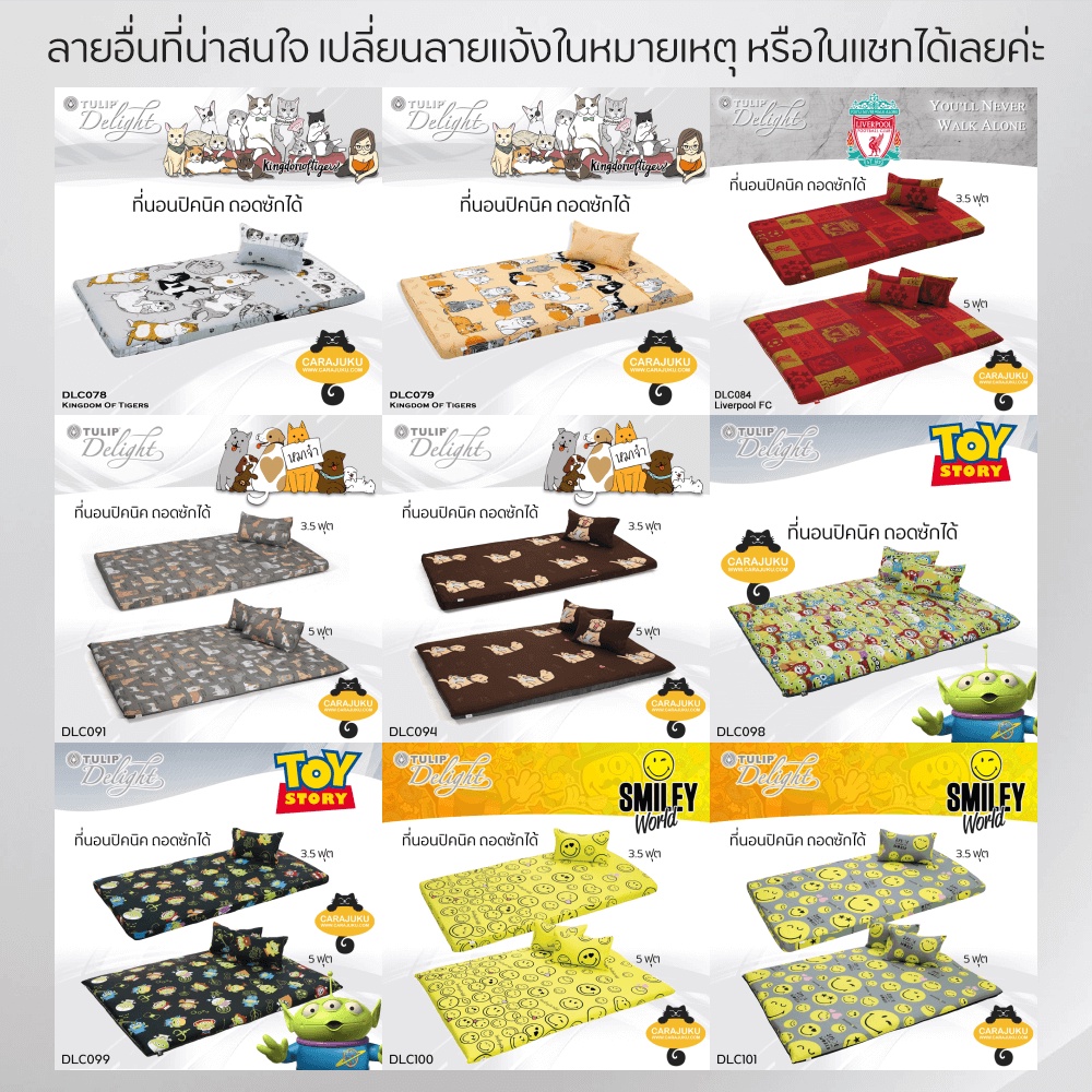 3-ลาย-tulip-delight-picnic-ที่นอนปิคนิค-3-5-ฟุต-5-ฟุต-เอเลี่ยน-ทอยสตอรี่-aliens-toy-story-total-เตียง-ที่นอน-ปิกนิก