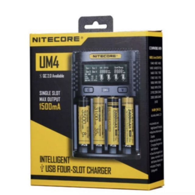 เครื่องชาร์จ Nitecore UM4 ของแท้ | Shopee Thailand