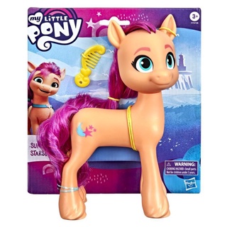 My Little Pony: A New Generation Mega Movie Friends Sunny Starscout - ของเล่นโพนี่สีส้มขนาด 8 นิ้วพร้อมหวี