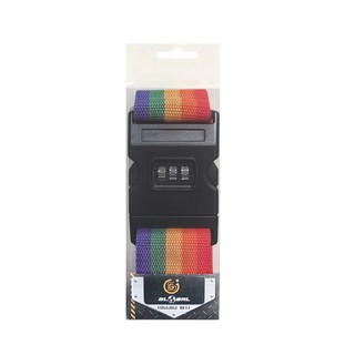 สายรัดกระเป๋า GLOBAL TOURNIQUET สีรุ้ง สายรัดกระเป๋าสีสันสดใส สะดุดตา ผลิตจากไนลอนคุณภาพดี มีความยืดยุ่น แข็งแรงและทนทาน