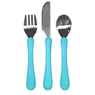 Green Sprouts Learning Cutlery Set Aqua