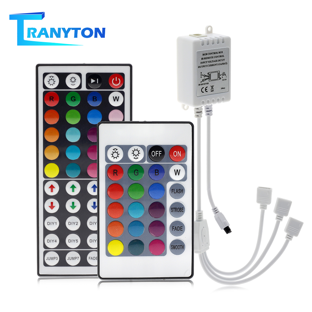 Dc 12v Mini 44 24 Key Led Rgb รีโมทควบคุม Ir สําหรับ 2835 5050 Rgb Led ...