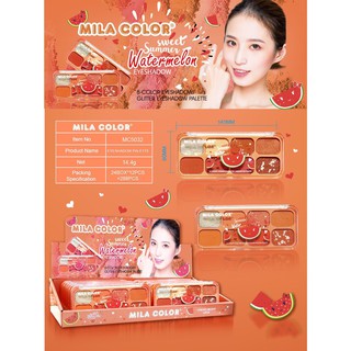 MC5032 ไอแชโดว์ MILA COLOR 8เชดสีในตลับเดียว อายแชโว์โทนส้มอิฐ สีสวยติดทนนาน🍊🌼 ยังไม่มีคะแนน