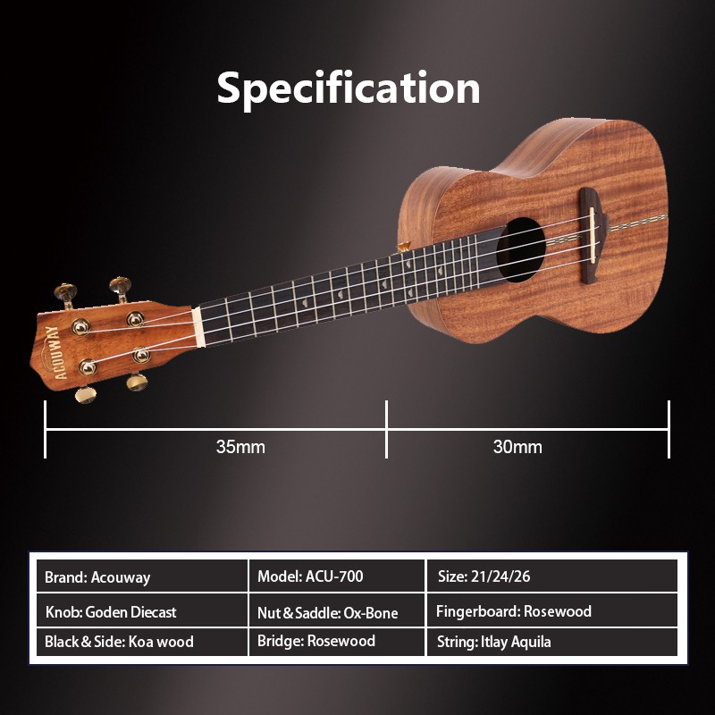 acouway-อูคูเลเล่กีต้าร์ฮาวาย-21-24-26-นิ้ว
