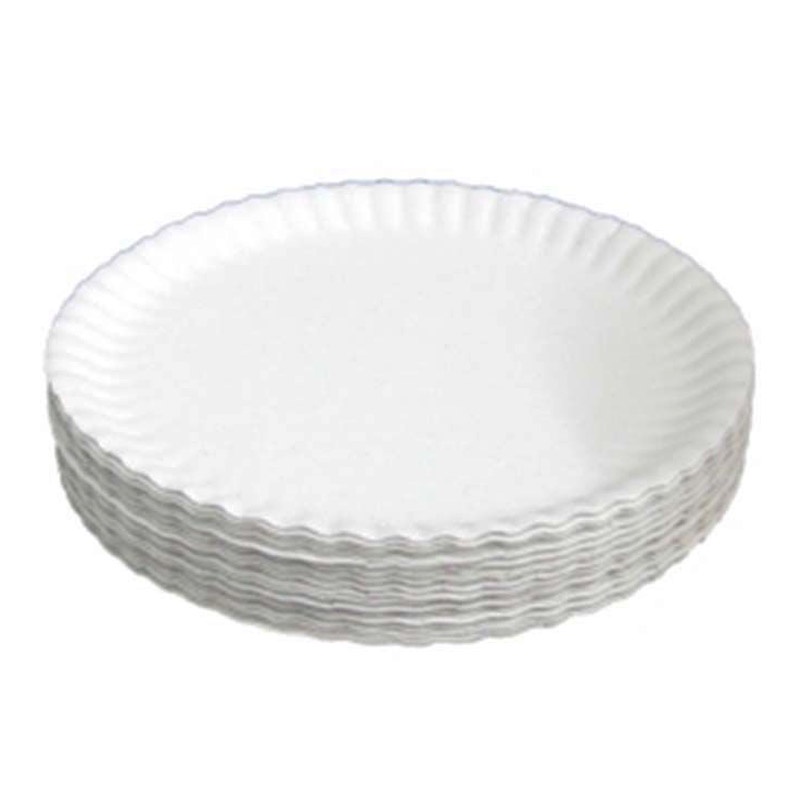 เอโร่-จานกระดาษ-สีเทาขาว-ขนาด7นิ้ว-ยกแพ็ค-100ใบ-จานใส่อาหาร-aro-paper-plate
