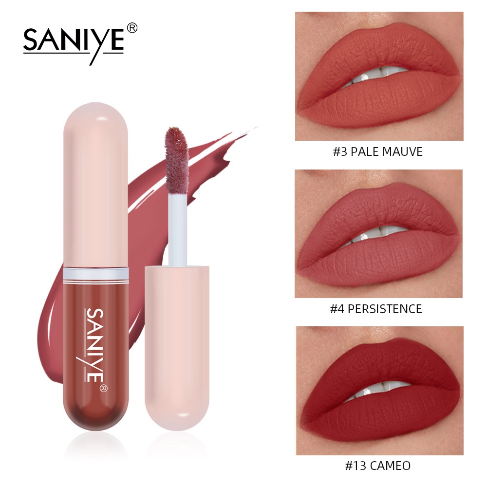 ภาพสินค้าSANIYE ลิปสติก แคปซูล แบบกันน้ำ มีให้เลือก 14 สี จากร้าน saniyecosmetic.th บน Shopee ภาพที่ 1